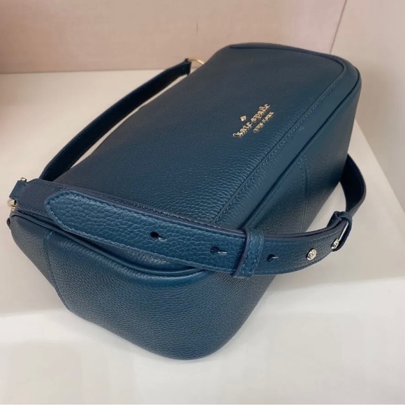 Kate Spade Smoosh Dark Green / Blue Leather Crossbody K6047 NWT $379 Retail - Picture 6 of 8